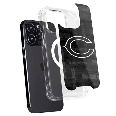 NFL Chicago Bears Black & White iPhone 15 Pro MagSafe Case